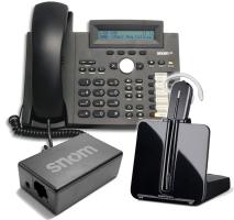 SNOM 320 + Plantronics CS540 + SNOM Wireless Headset Adapter Advanced